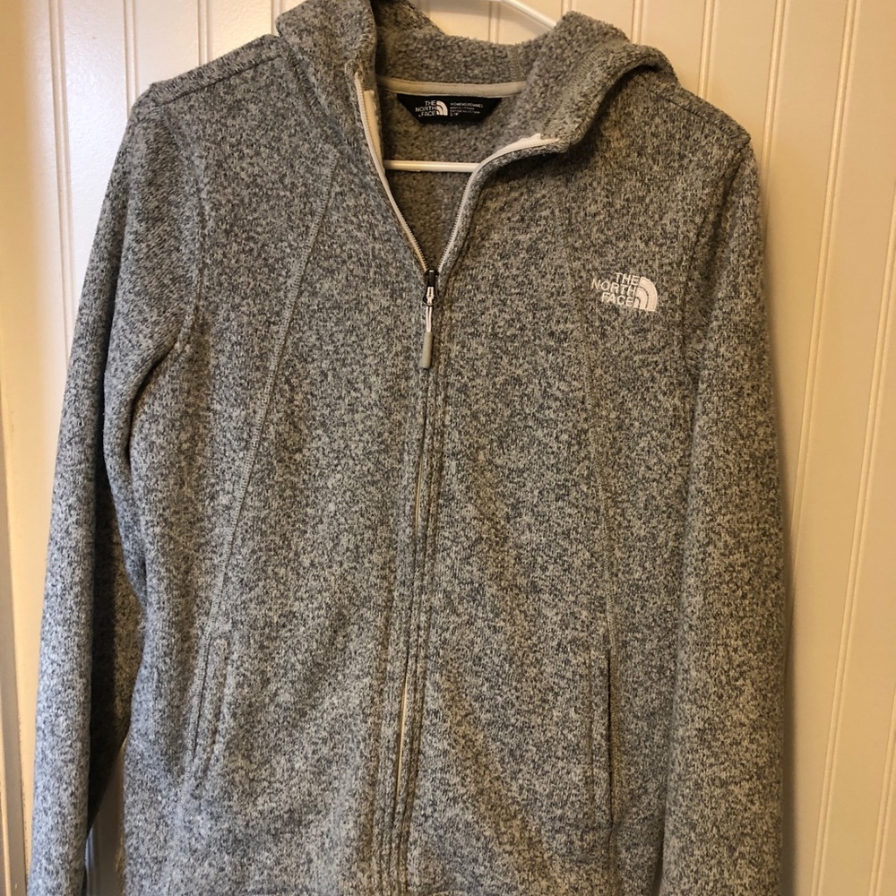 North Face full zip hooded fleece
